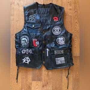 Black Vest with Patches